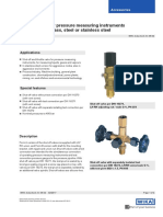 Wika 910.11 Shut-Off Valve Catalog Page