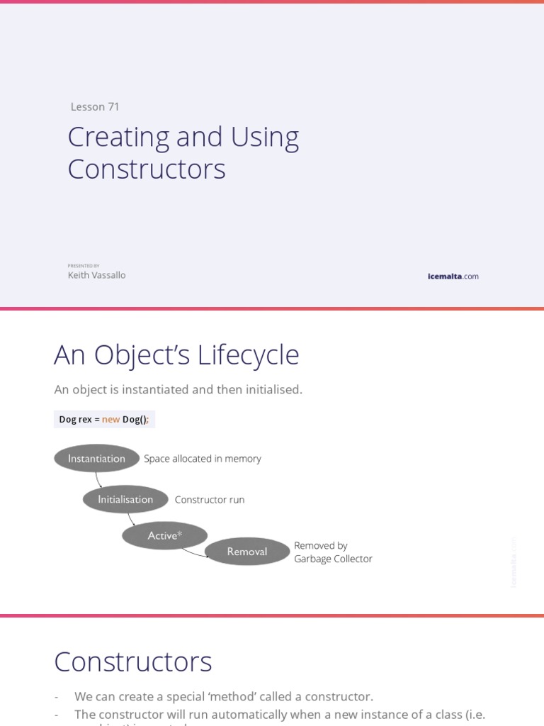 5.1 Java - Lecture71 PDF | PDF | Constructor (Object Oriented ...