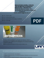 antisepticos y desinfectantes UNIVERSIDAD ANTONIO NARIÑO