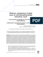 Saberes Campesinos Locales y La Interdisciplinariedad