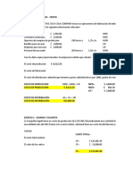 Ejercicio Contabilidad de Costos - Calculo de Costos