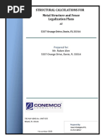 Structural Calculations For Metal Structure and Fence Legalization Plans