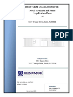 Structural Calculations For Metal Structure and Fence Legalization Plans