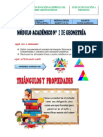 Modulo N°1 de Estadistica y Geometria de 8 Grado