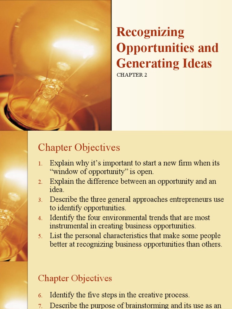 Identifying Business Opportunities | PDF | Brainstorming | Entrepreneurship