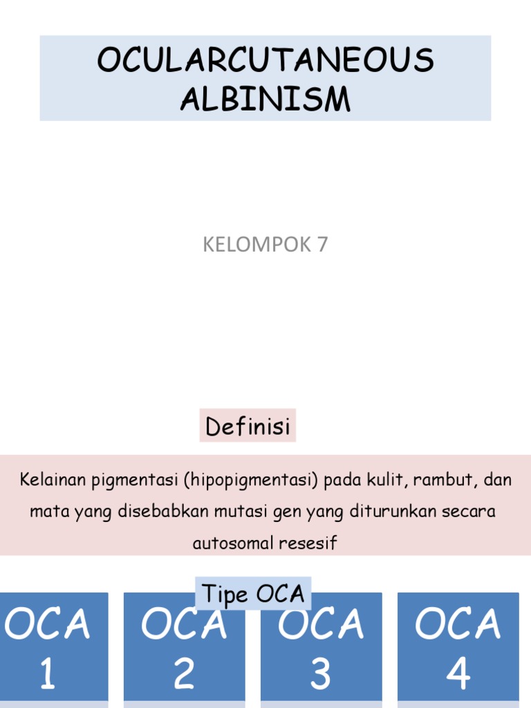 Ocular Cutaneous Albinism Overview | PDF | Biotechnology | Biochemistry