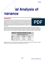 Factorial Analysis of Variance