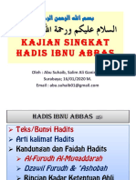 Kajian Hadis Ibn Abbas Tentang Waris Ustadz Salim Ghanim