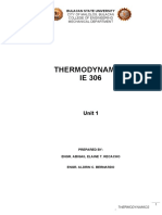 Unit 1 - Introduction To Thermodynamics