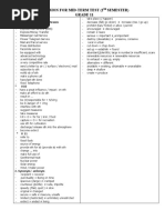 Revision For Mid-Term Test (2 Semester) Grade 11: Lexis & Grammar 1.collocations and Fixed Phrases U9