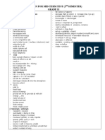 Revision For Mid-Term Test (2 Semester) Grade 11: Lexis & Grammar 1.collocations and Fixed Phrases U9