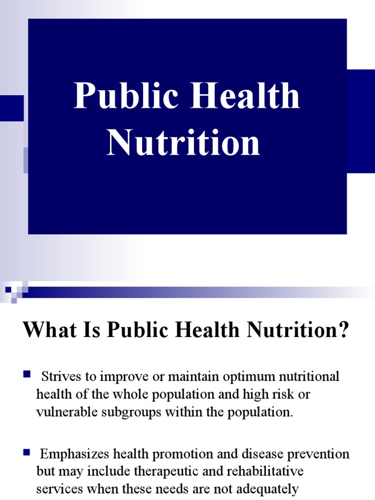 Understanding Public Health Nutrition | PDF | Obesity | Malnutrition