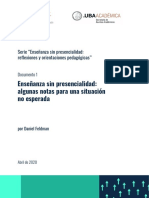 AcaDocs_D01_Enseñanza sin presencialidad. Algunas notas para una situación no esperada.