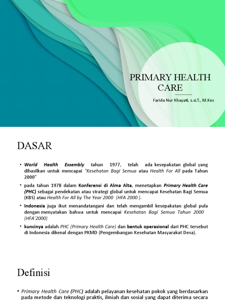 Strategi Utama Pelayanan Kesehatan Dasar | PDF