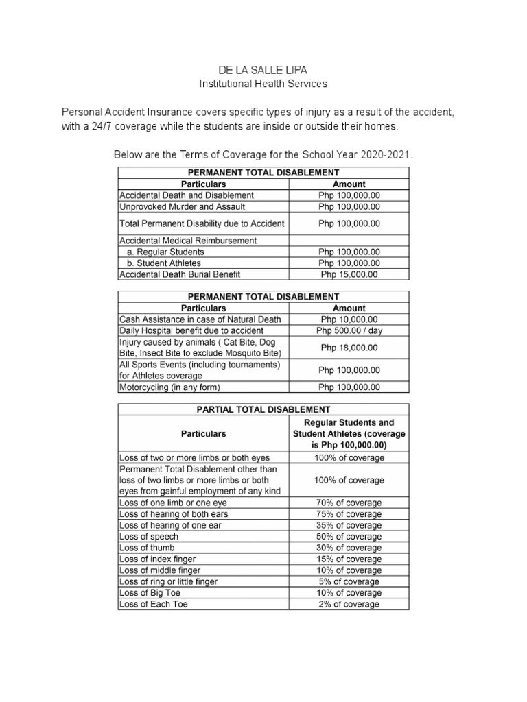 Accident Insurance Pdf