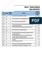 Adendo 1 - Planilha de Materiais