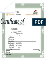 Certificate Of: Italian - Thai