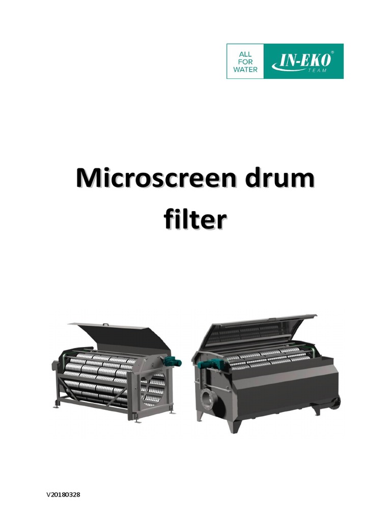 Microscreen Drum Filter Overview | PDF | Filtration | Sewage Treatment