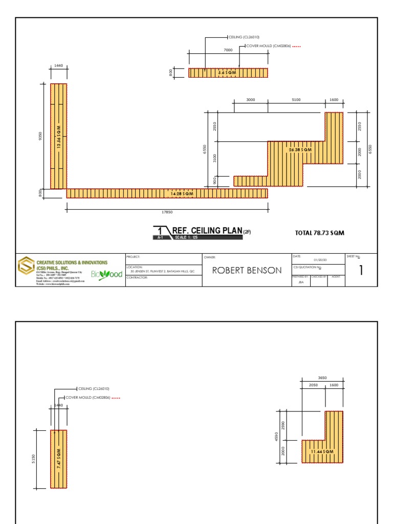 Ceiling Plan and Quotation Details | PDF