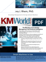 Dr. Anthony J. Rhem, PHD.: Knowledge Management in The Age of Smart Machines