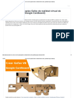 Como Crear Tus Propias Gafas de Realidad Virtual de Carton. (Plantillas Google Cardboard)