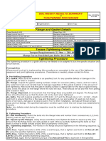 Flange and Gasket Details: Boltright Results Summary Tightening Procedure