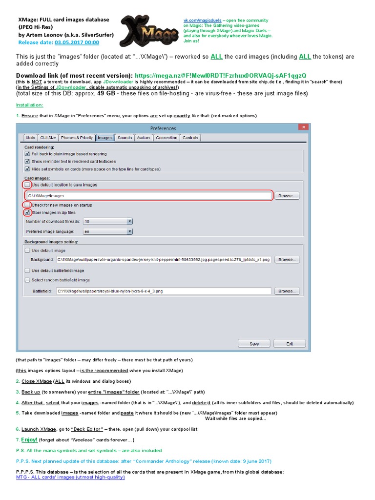 XMage FULL Card Images Database (JPEG HiRes) PDF