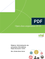 UTEL Admón. de Proyectos Etapa de Control