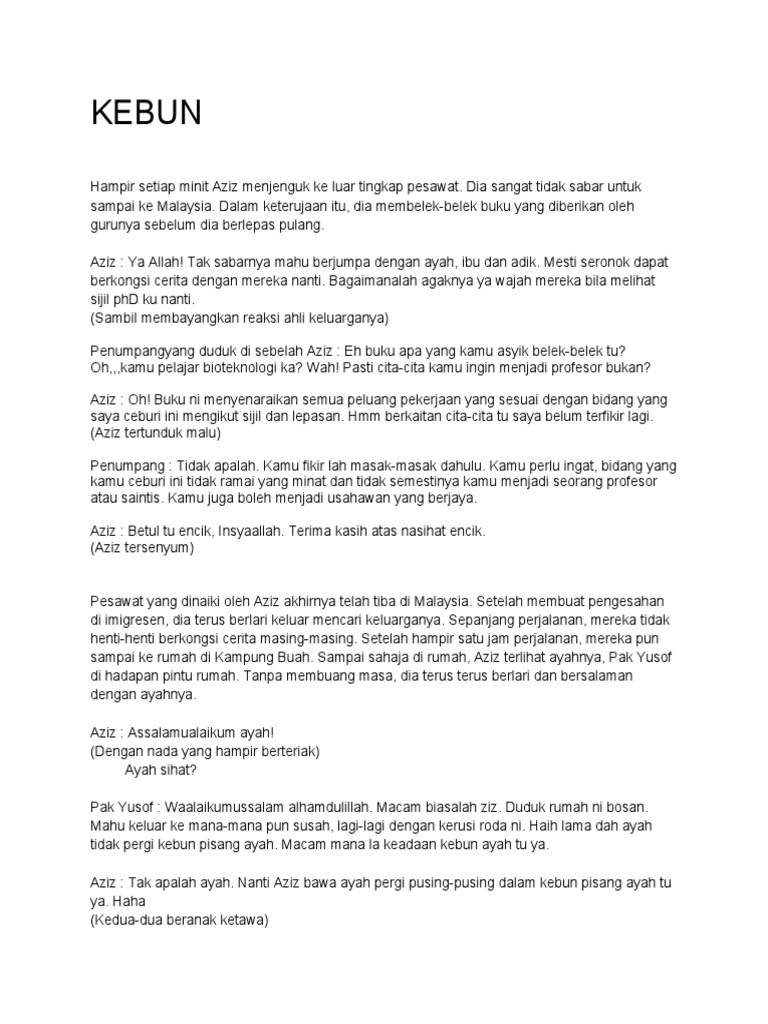 Teks Drama Kebun Pdf