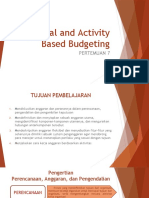 Fungtional and Activity Based Budgeting: Pertemuan 7