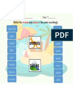 Animals: Match The and in The Poem Accordingly. Name: - Class: 4