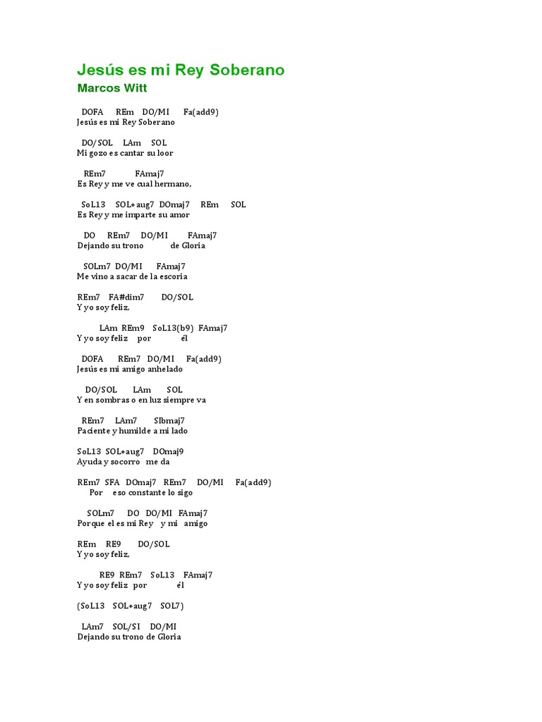 Acordes Marcos Witt PDF Acorde (Música) Armonía