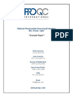 Walmart Responsible Sourcing Evaluation Rs / Fcca / GSV: Example Report