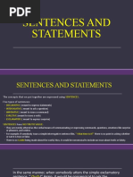 Sentences and Statements