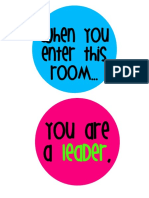 Free Bright and Cheerful Inspirational Posters When You Enter This Room