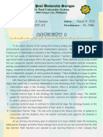 Activity 1: Understanding The Philippine Mathematics Framework