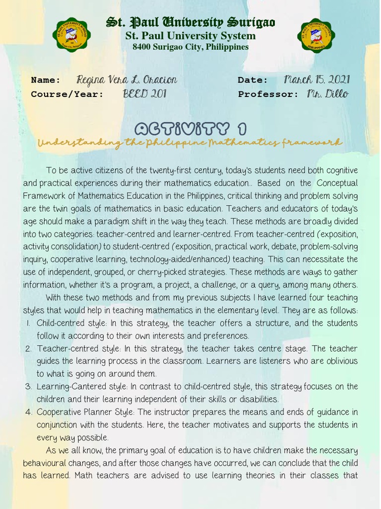 Teaching Strategies in Philippine Math Education | PDF | Pedagogy ...
