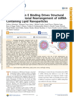 Apolipoprotein E Binding Drives Structural and Compositional Rearrangement of mRNA-Containing Lipid Nanoparticles