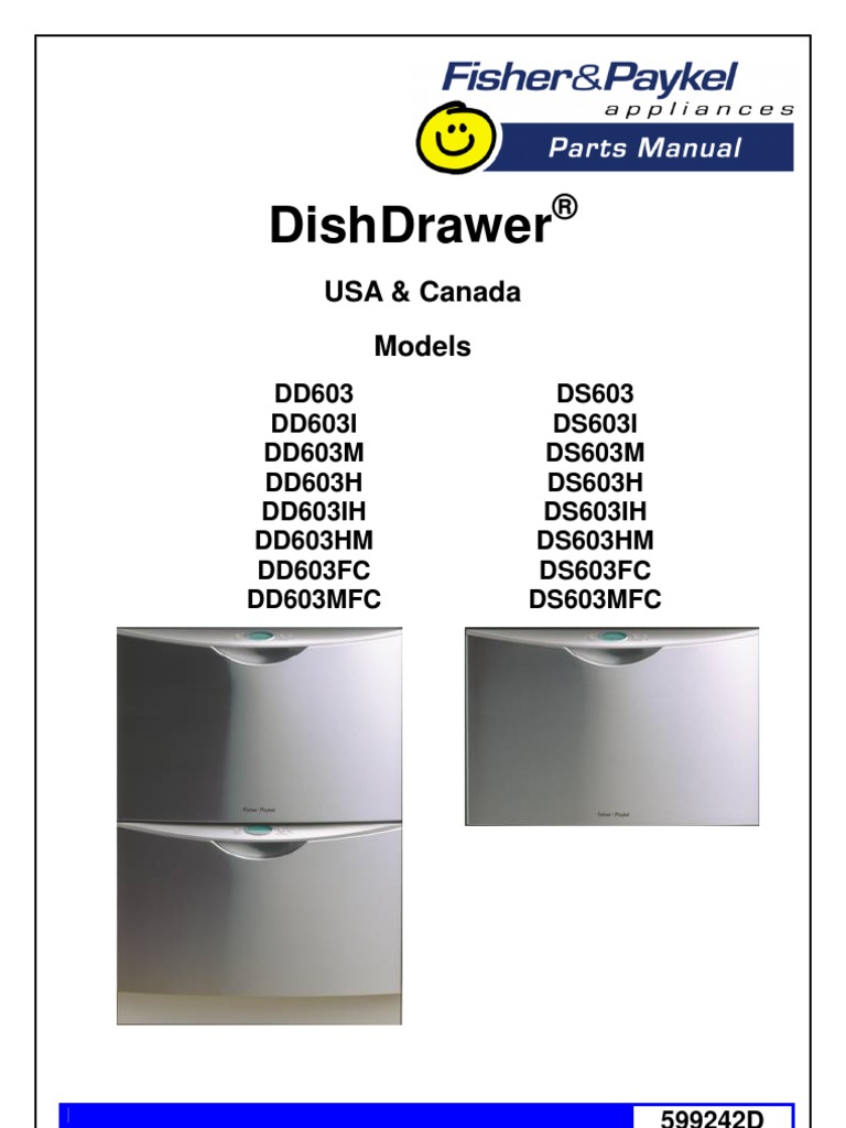 Fisher Paykel Parts Manual dd603 Manufactured Goods