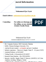 Teaching Faculty: Muhammad Ejaz Tayab Email Address