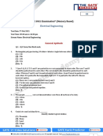 GATE EE Gate Academy Answer Key