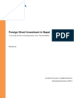 Foreign Direct Investment in Nepal Paper