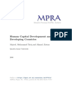 Human Capital Development and FDI in Developing Countries