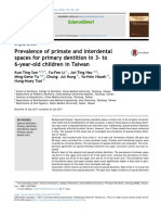 Prevalence of Primate and Interdental Spaces For Primary Dentition in 3-To 6-Year-Old Children in Taiwan