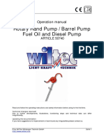 Rotary Hand Pump / Barrel Pump Fuel Oil and Diesel Pump: Operation Manual