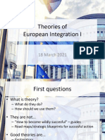 Theories of European Integration I