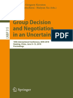 Group Decision and Negotiation in An Uncertain World (2019)