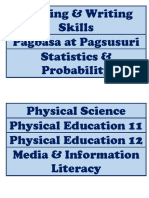 Reading & Writing Skills Pagbasa at Pagsusuri Statistics & Probability