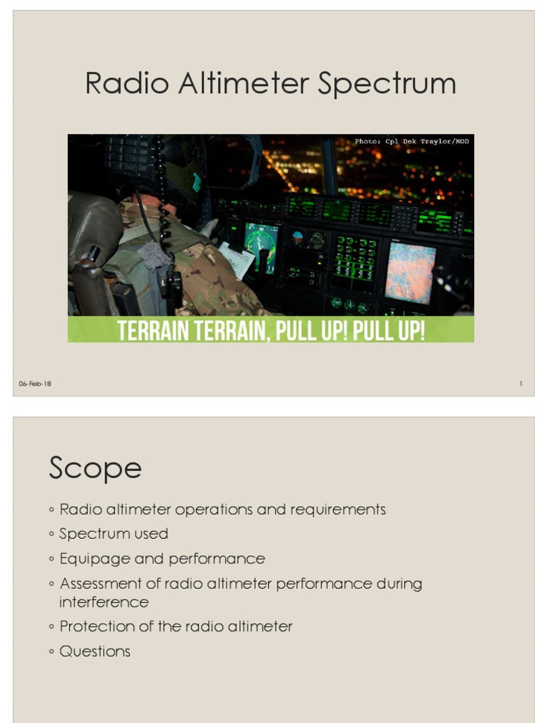 Radio Altimeter Spectrum Overview | PDF | Radio Spectrum | Wireless