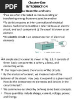 1.1 Electrical Quantities and Units: Circuit, and Each Component of The Circuit Is Known As An Element